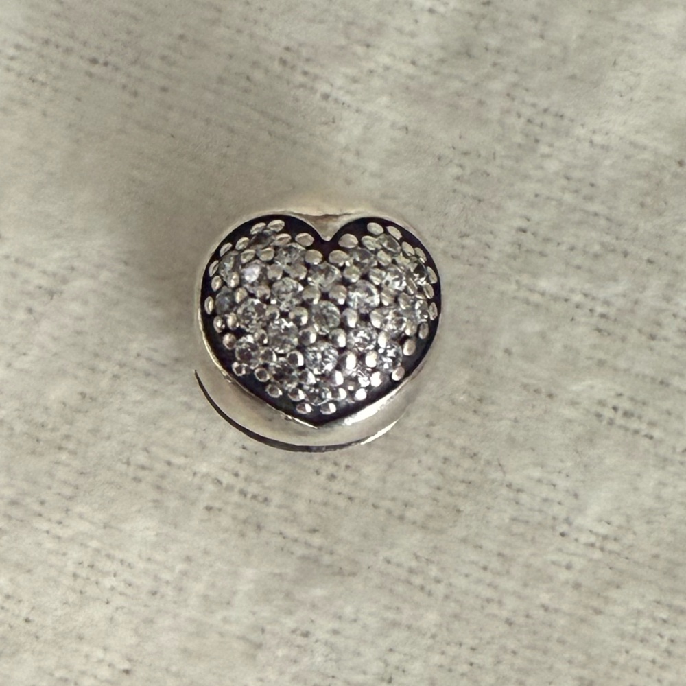 Authentic Pandora Sterling Silver Heart Clip